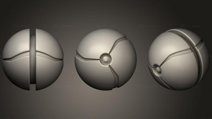 Geometric shapes (Metroid Morphball, SHPGM_0670) 3D models for cnc